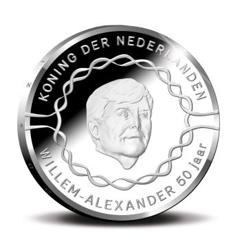 Verjaardagsmunt 10 euro 2017 verzilverd UNC